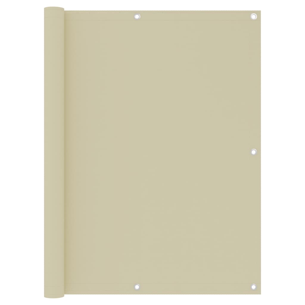 vidaXL Balkonscherm 120x400 cm oxford stof crème