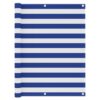 vidaXL Balkonscherm 120x400 cm oxford stof wit en blauw