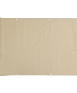 vidaXL Balkonscherm 120x600 cm oxford stof beige