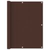 vidaXL Balkonscherm 120x600 cm oxford stof bruin