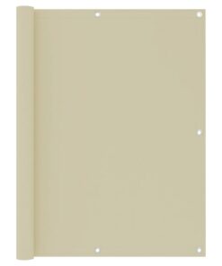 vidaXL Balkonscherm 120x600 cm oxford stof crème