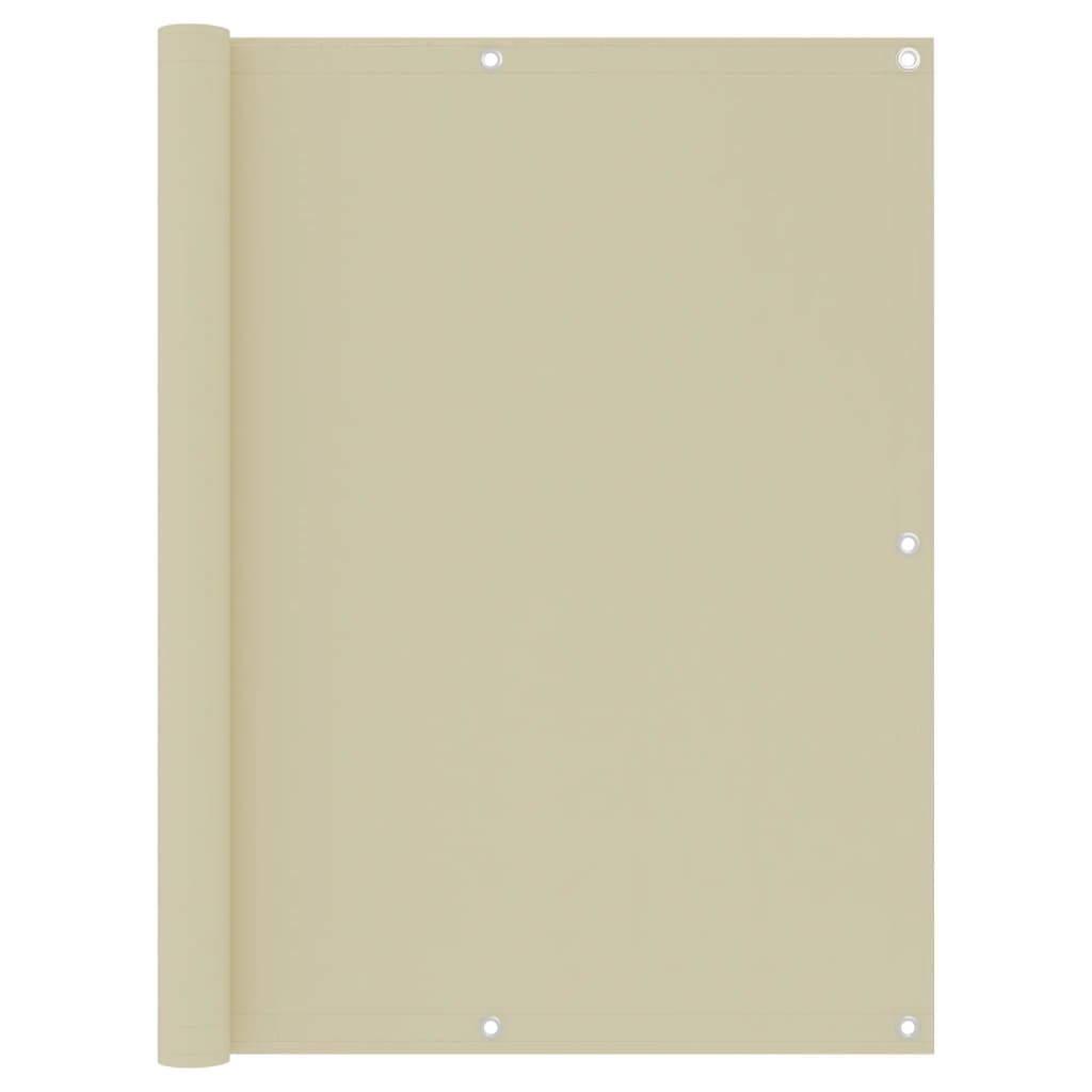 vidaXL Balkonscherm 120x600 cm oxford stof crème