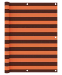 vidaXL Balkonscherm 120x600 cm oxford stof oranje en bruin