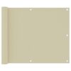 vidaXL Balkonscherm 75x300 cm oxford stof crème