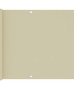 vidaXL Balkonscherm 75x300 cm oxford stof crème