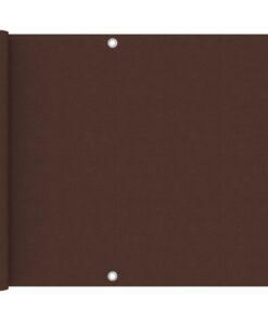 vidaXL Balkonscherm 75x400 cm oxford stof bruin