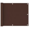 vidaXL Balkonscherm 75x500 cm oxford stof bruin