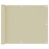vidaXL Balkonscherm 75x500 cm oxford stof crème