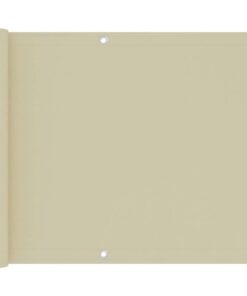 vidaXL Balkonscherm 75x500 cm oxford stof crème