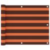vidaXL Balkonscherm 75x500 cm oxford stof oranje en bruin