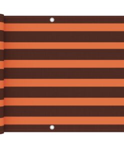 vidaXL Balkonscherm 75x500 cm oxford stof oranje en bruin