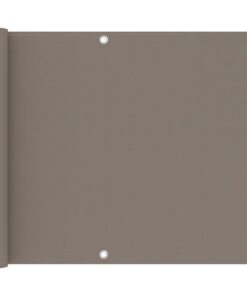 vidaXL Balkonscherm 75x500 cm oxford stof taupe