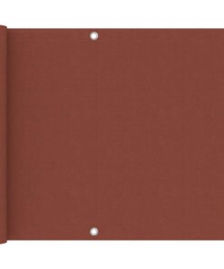 vidaXL Balkonscherm 75x500 cm oxford stof terracotta