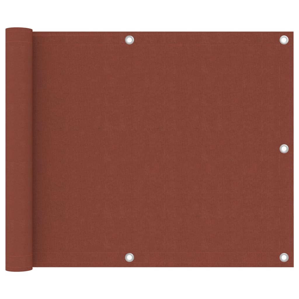 vidaXL Balkonscherm 75x500 cm oxford stof terracotta