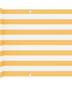 vidaXL Balkonscherm 75x500 cm oxford stof wit en geel