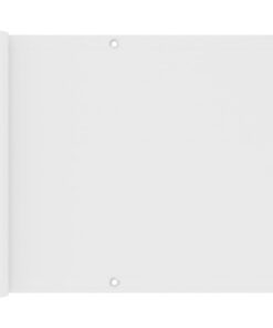 vidaXL Balkonscherm 75x500 cm oxford stof wit