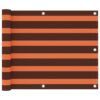vidaXL Balkonscherm 75x600 cm oxford stof oranje en bruin
