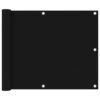 vidaXL Balkonscherm 75x600 cm oxford stof zwart