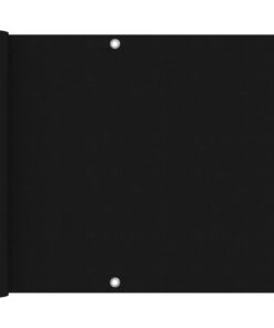 vidaXL Balkonscherm 75x600 cm oxford stof zwart