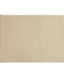 vidaXL Balkonscherm 90x300 cm oxford stof beige