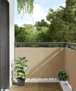 vidaXL Balkonscherm 90x300 cm oxford stof beige