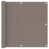 vidaXL Balkonscherm 90x300 cm oxford stof taupe