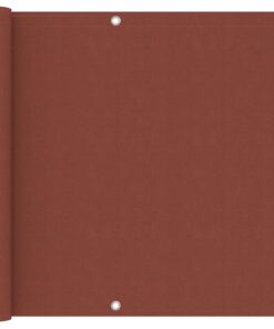 vidaXL Balkonscherm 90x300 cm oxford stof terracotta