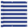 vidaXL Balkonscherm 90x300 cm oxford stof wit en blauw