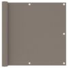 vidaXL Balkonscherm 90x400 cm oxford stof taupe