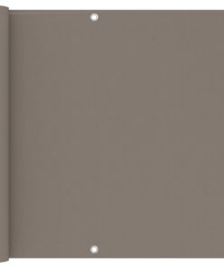 vidaXL Balkonscherm 90x400 cm oxford stof taupe