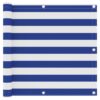 vidaXL Balkonscherm 90x400 cm oxford stof wit en blauw