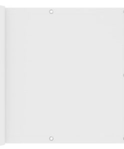 vidaXL Balkonscherm 90x400 cm oxford stof wit