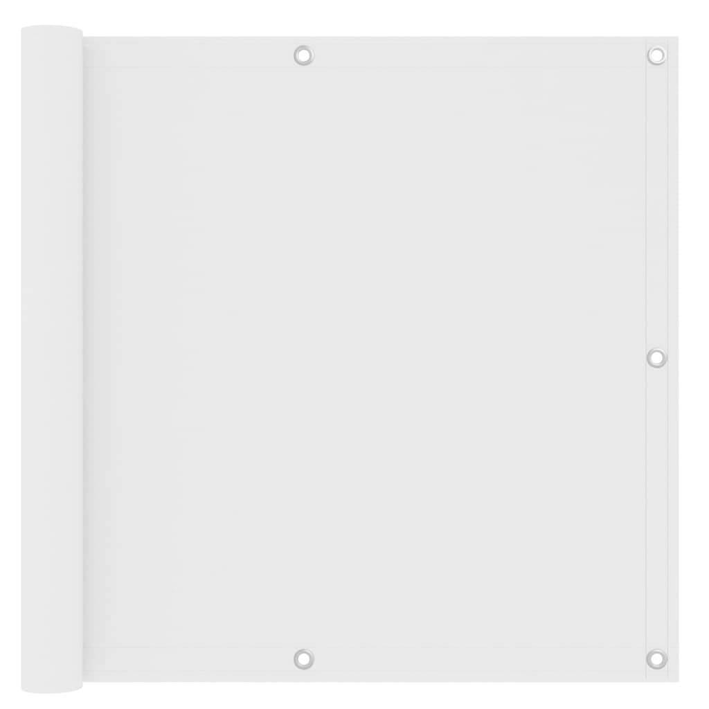 vidaXL Balkonscherm 90x400 cm oxford stof wit