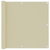 vidaXL Balkonscherm 90x500 cm oxford stof crème
