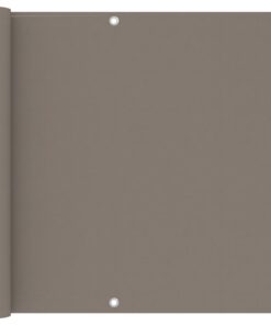vidaXL Balkonscherm 90x500 cm oxford stof taupe