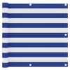 vidaXL Balkonscherm 90x500 cm oxford stof wit en blauw