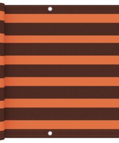 vidaXL Balkonscherm 90x600 cm oxford stof oranje en bruin