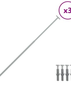 vidaXL Barrièrestangen verstelbaar 3 st 710-1200 mm