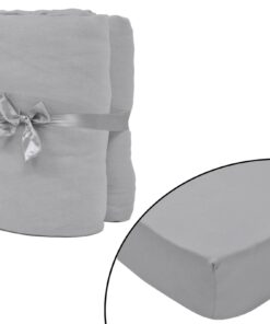 vidaXL Beddengoed Grijs 210 x 190 cm Katoen