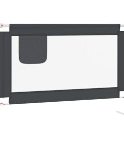 vidaXL Bedhekje peuter 100x25 cm stof donkergrijs