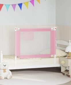 vidaXL Bedhekje peuter 100x25 cm stof roze