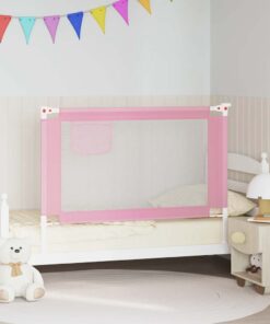vidaXL Bedhekje peuter 120x25 cm stof roze