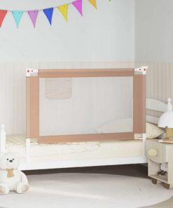 vidaXL Bedhekje peuter 120x25 cm stof taupe