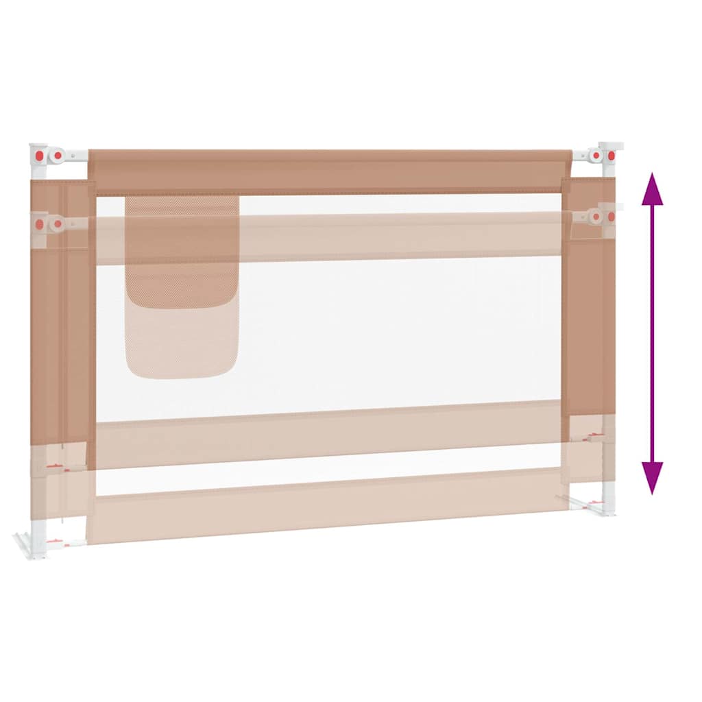 vidaXL Bedhekje peuter 120x25 cm stof taupe - Image 6