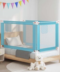 vidaXL Bedhekje peuter 140x25 cm stof blauw