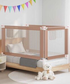 vidaXL Bedhekje peuter 140x25 cm stof taupe