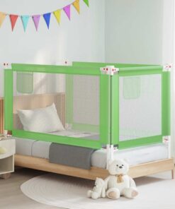 vidaXL Bedhekje peuter 150x25 cm stof groen