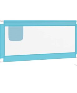 vidaXL Bedhekje peuter 160x25 cm stof blauw