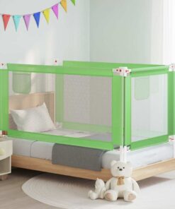 vidaXL Bedhekje peuter 160x25 cm stof groen