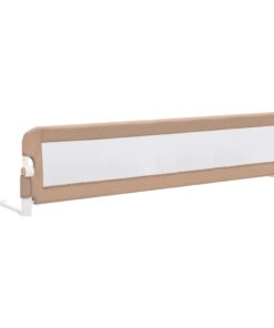 vidaXL Bedhekje peuter 180x42 cm polyester taupe